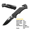 Cat 8 Inch Folding Knife with Seat Belt Cutter and Glass Break 980012
